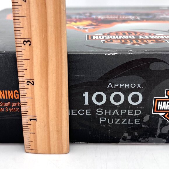 Harley Davidson 1000 Piece Motorcycle Shaped Puzzle HD Its Time To Ride 39"X24" - Picture 7 of 9
